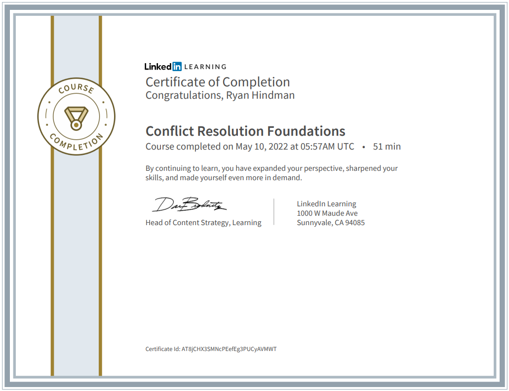 Conflict Resolution Foundations